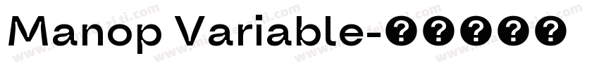 Manop Variable字体转换